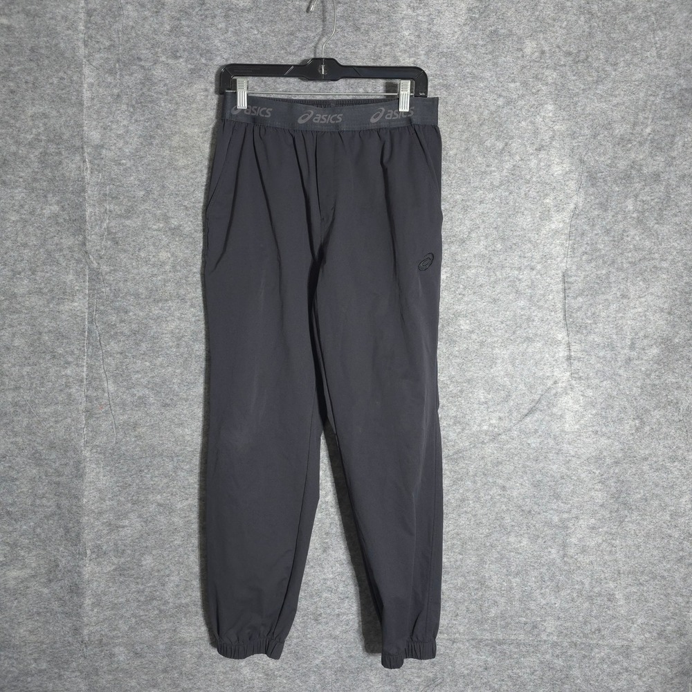 Asics Jogger Pants Mens Medium Charcoal Grey Running Training 2031E907 Athletic